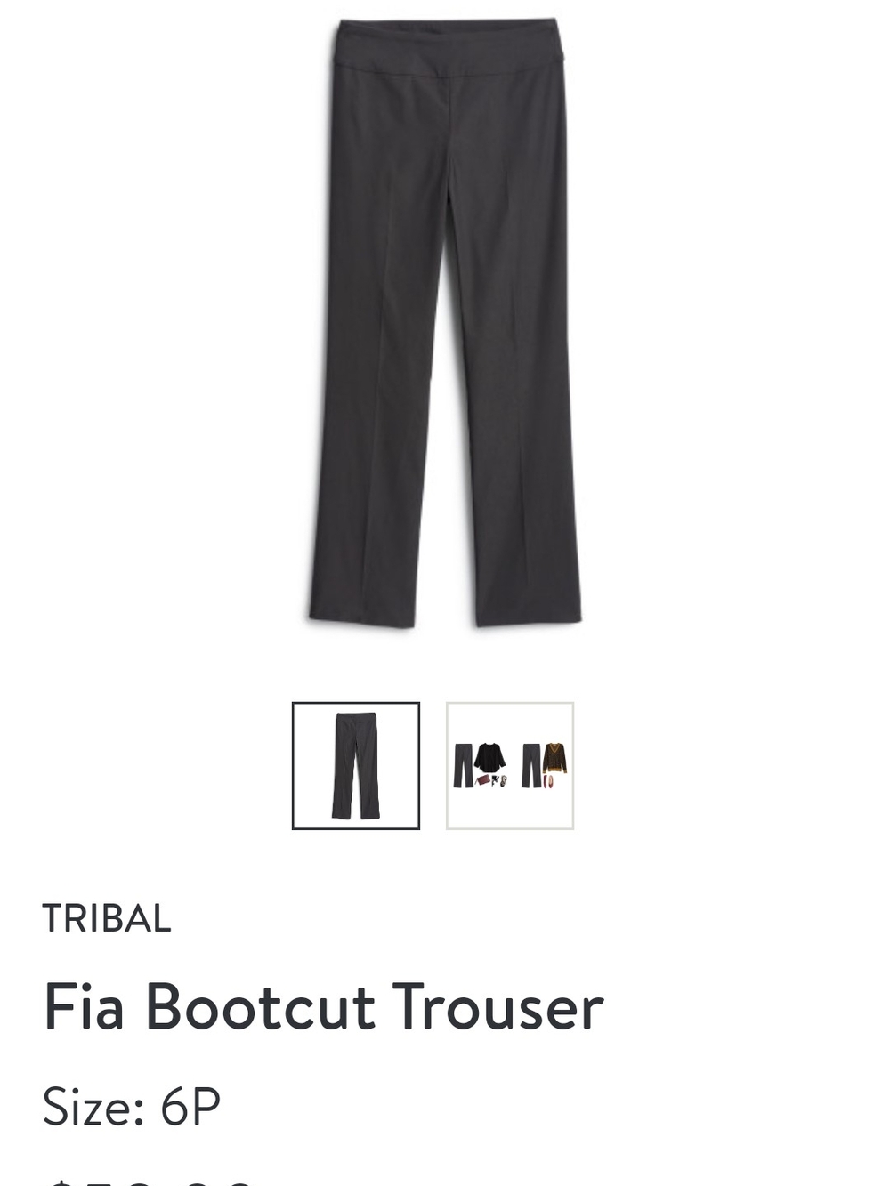 Tribal Fia Bootcut Trouser - Dark Gray